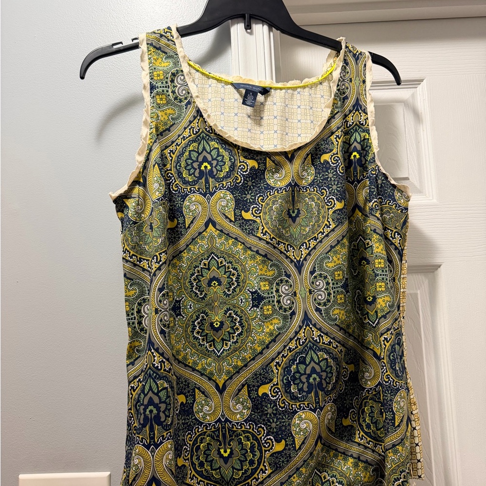 Tommy Hilfiger paisley Patterned Sleeveless Top - Green and Yellow